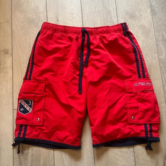 U.S. Polo Assn. Men's Red Shorts - Picture 1 of 4